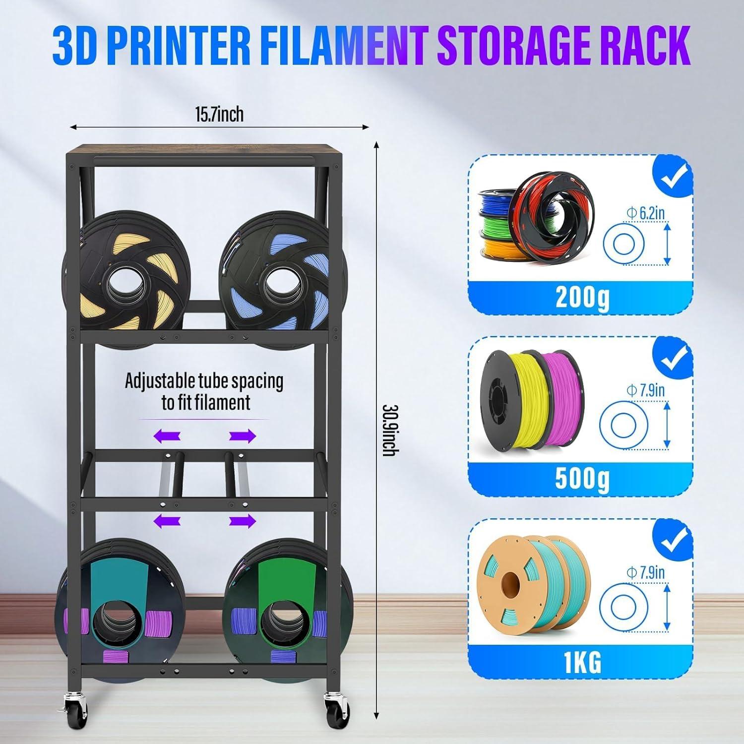 Soporte para Impresora 3D GIASSVIO 4 Niveles para 52 Bobinas