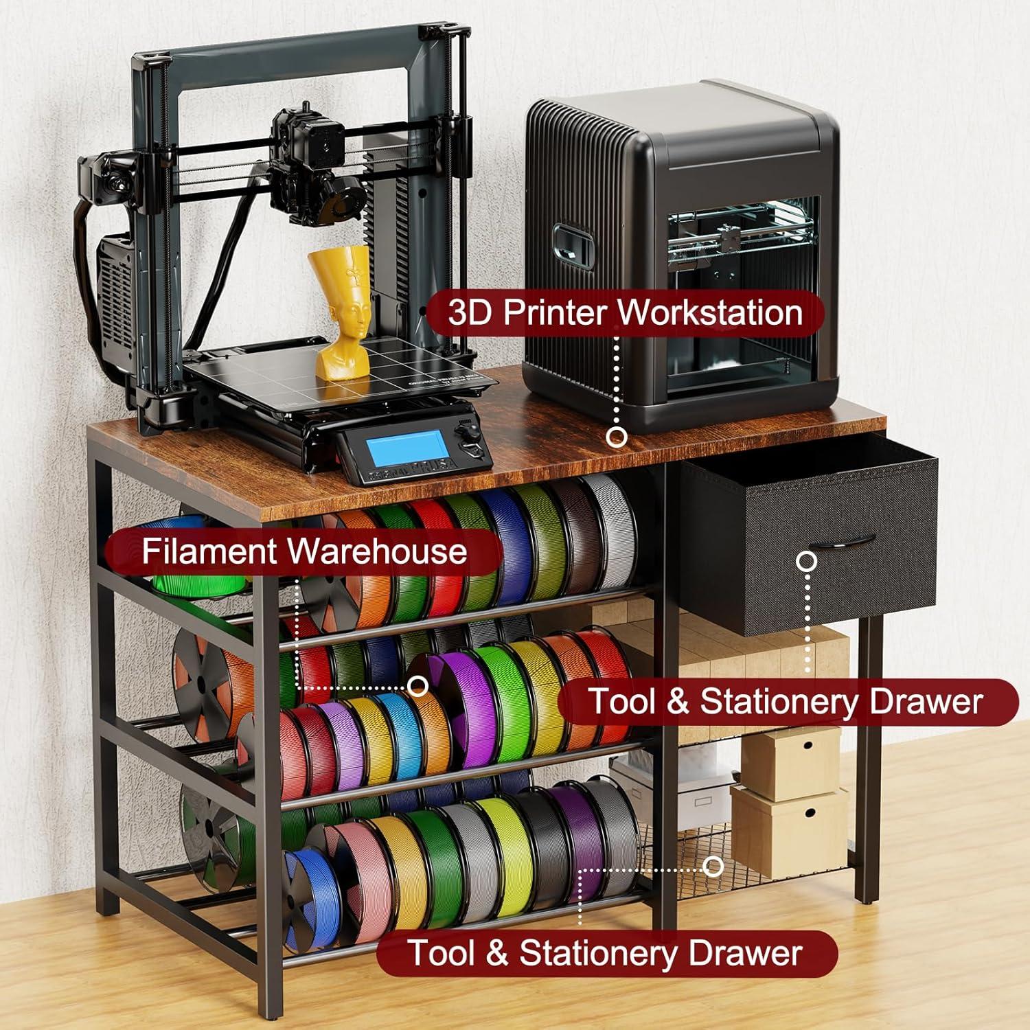 Soporte para Impresora 3D GUULIBERA con Estante y Cajón 19kg