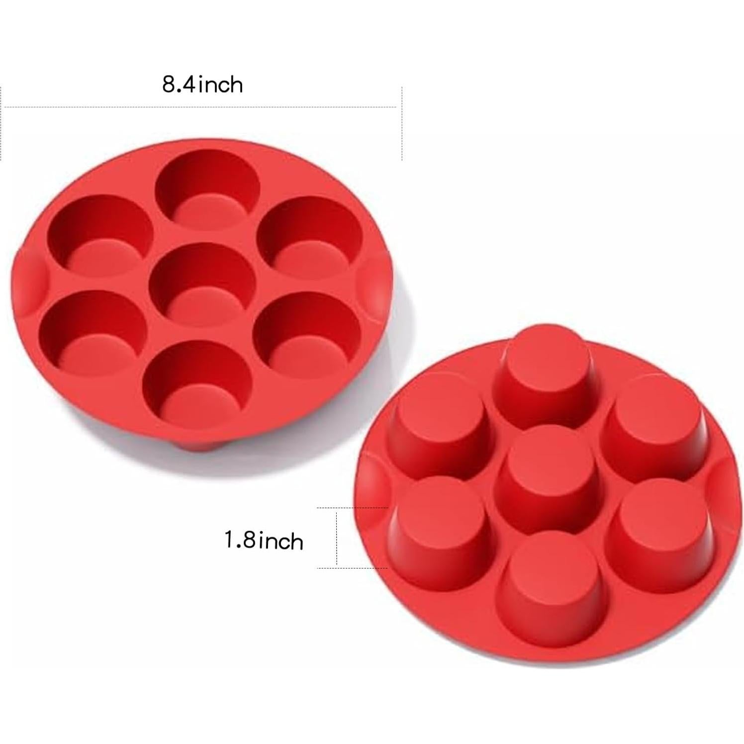 Moldes de Silicona para Muffins Saphe, 7 Tazas, Antiadherentes