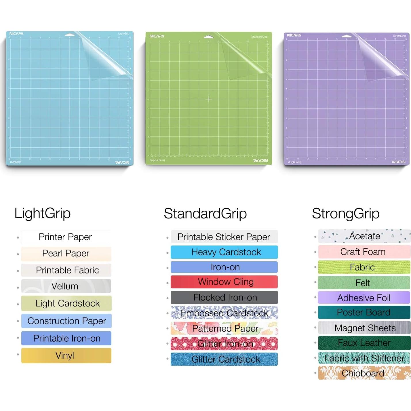 Mat de Corte Nicapa 30.48x30.48 cm Paquete de 4 Adhesivas