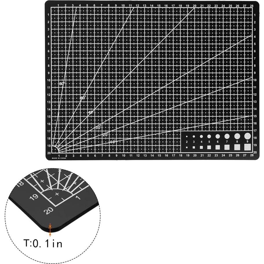 Alfombrilla de Corte Autocurativa WELANGBN A4 23x30.5cm PVC