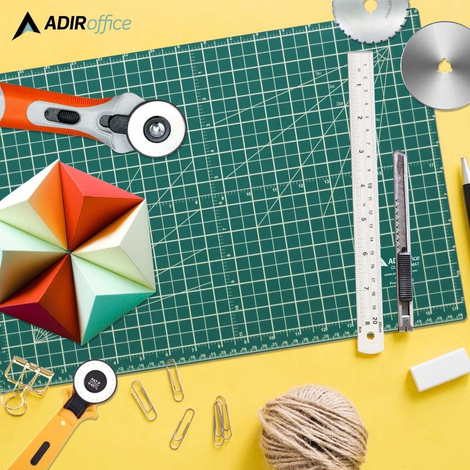 Tabla de Corte Reversible Adir 18x24" Verde/Negro PVC