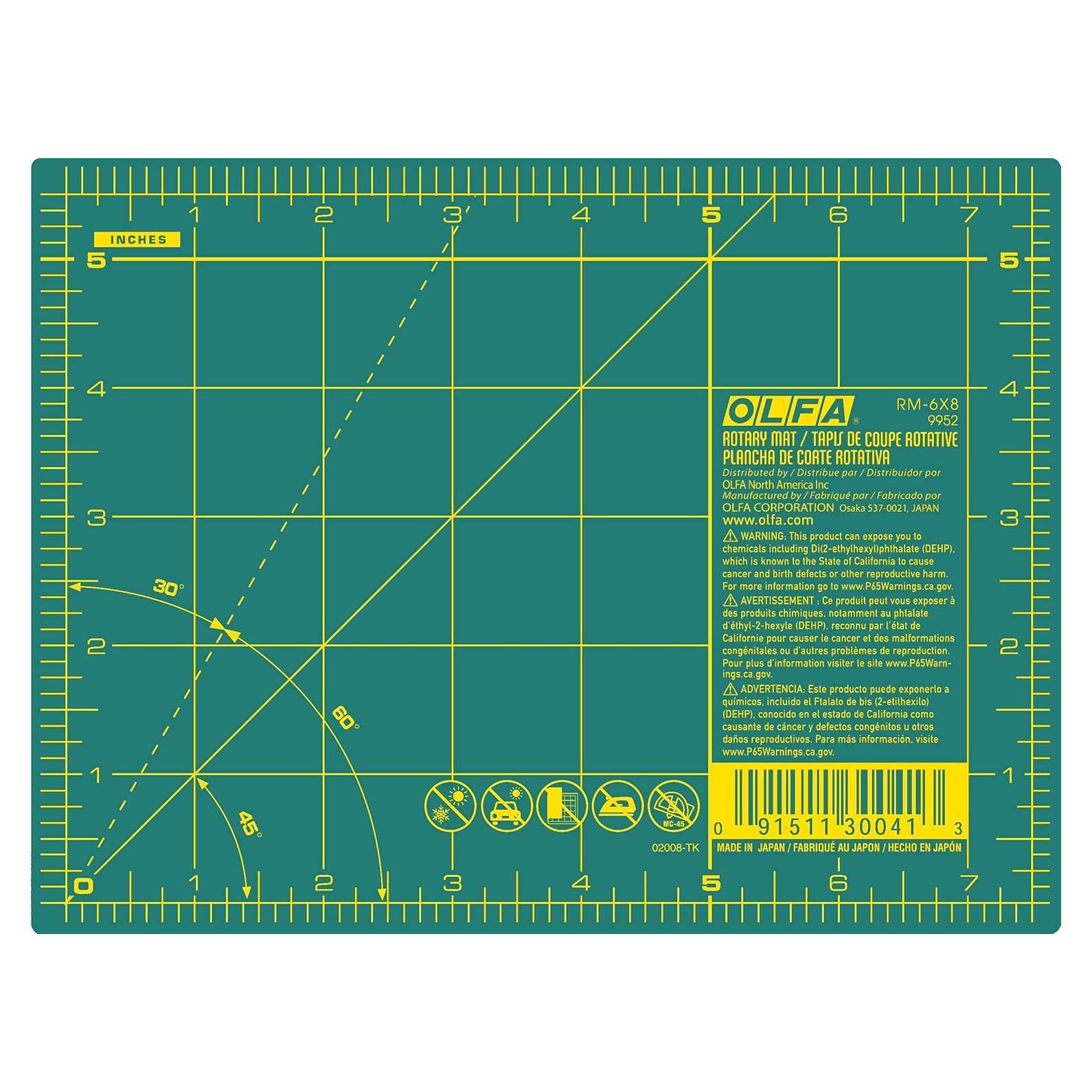 Almohadilla de Corte Autocurativa OLFA 20.32x15.24 cm Verde
