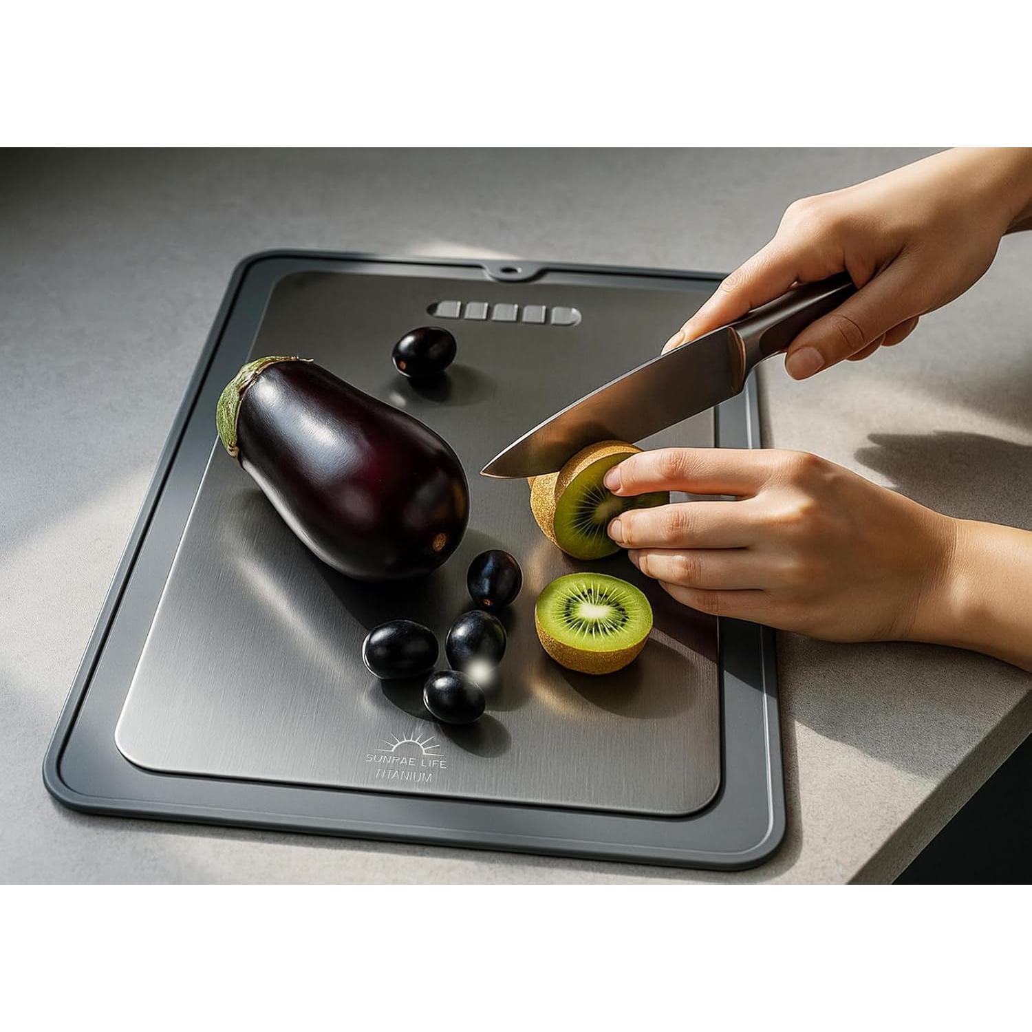 Tabla de Cortar de Titanio Sunrae Life 35.9x24.9cm Antideslizante