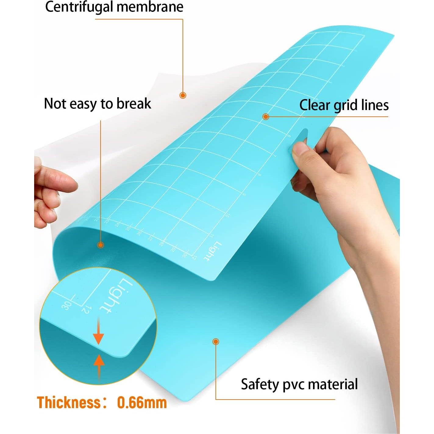 Colemoly 4 Almohadillas de Corte 30x30 cm para Cricut