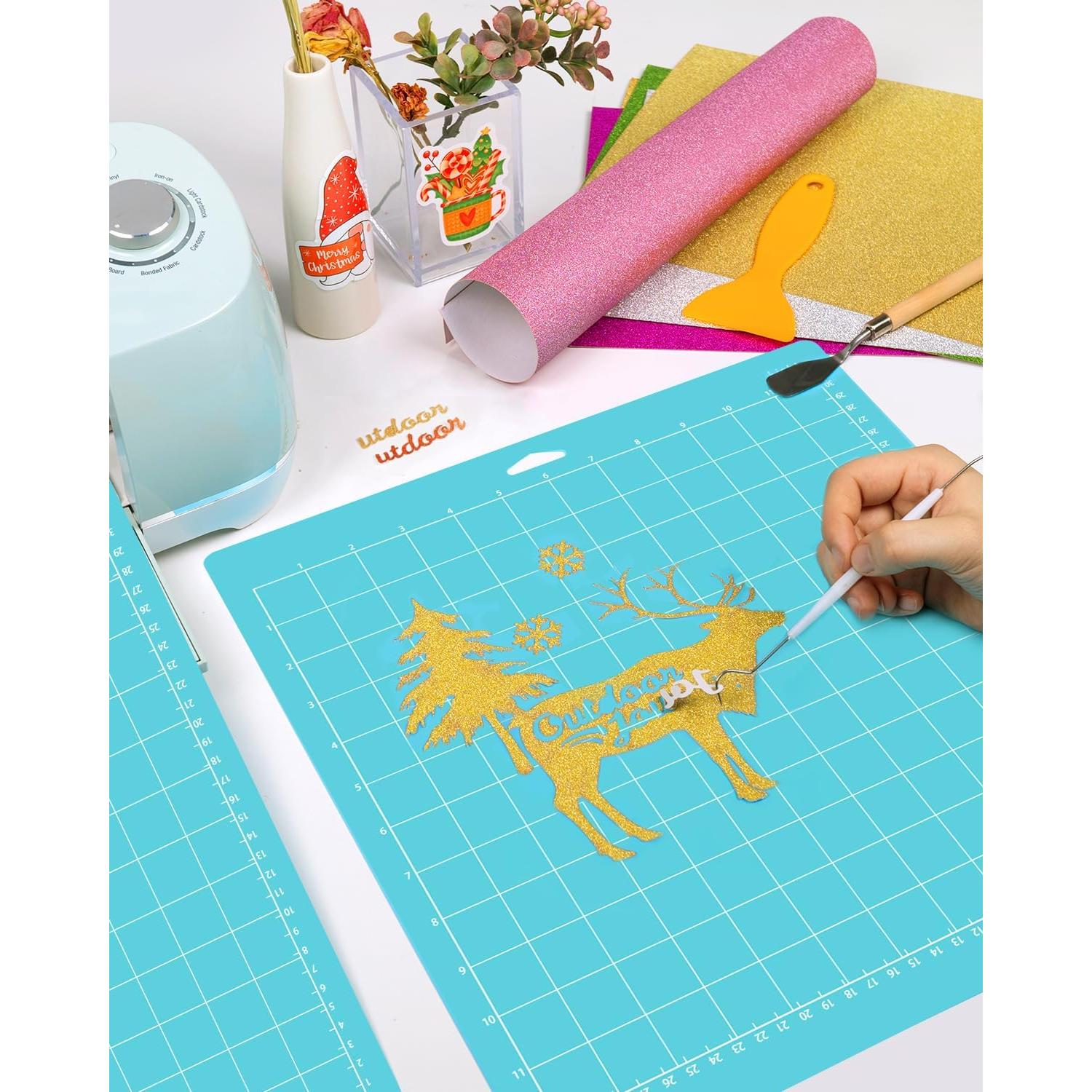 Colemoly 4 Almohadillas de Corte 30x30 cm para Cricut