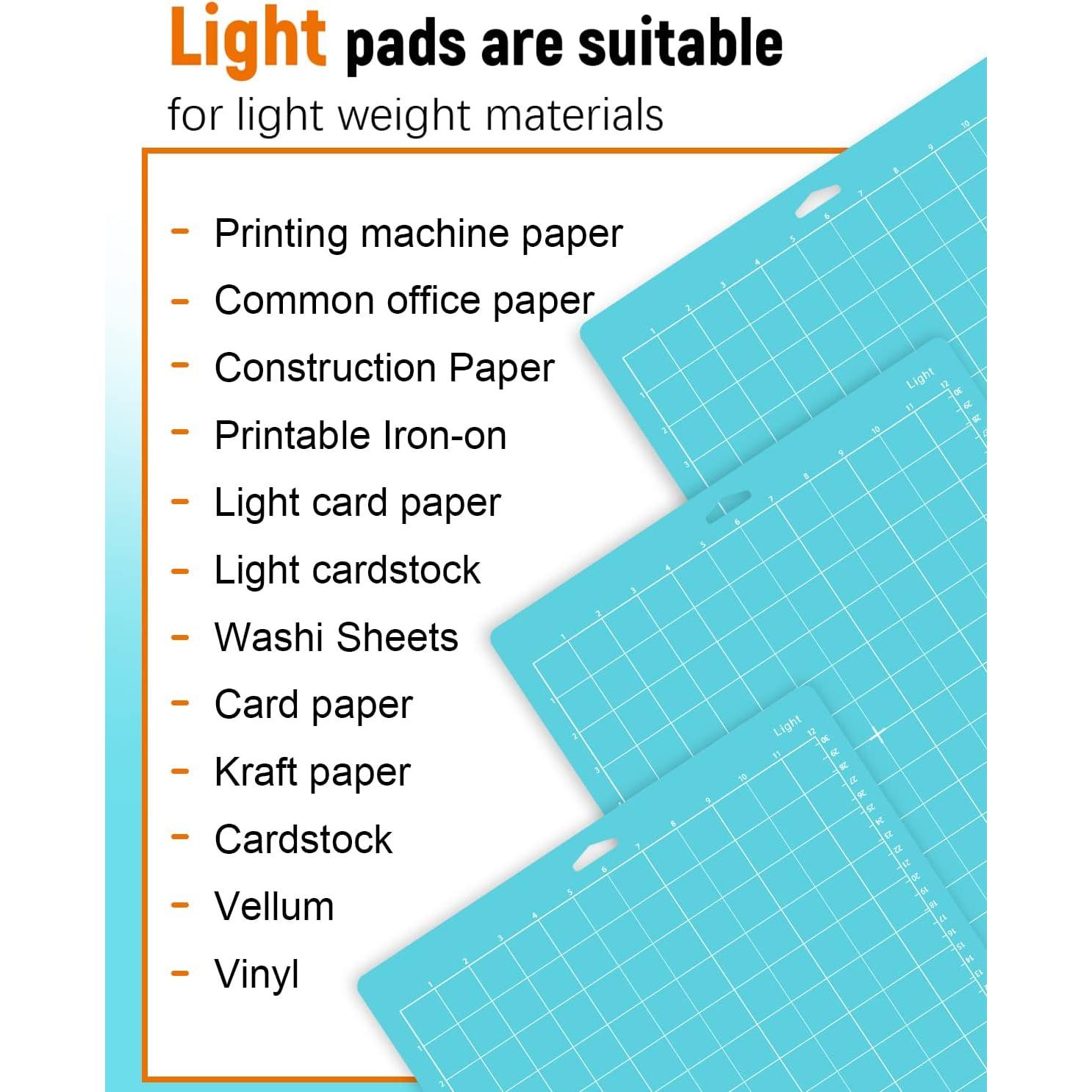 Colemoly 4 Almohadillas de Corte 30x30 cm para Cricut