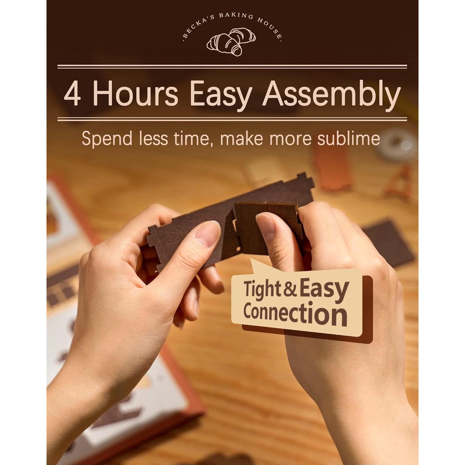 Kit de Casa en Miniatura Rolife DG con Luces LED 21.6x17.8cm