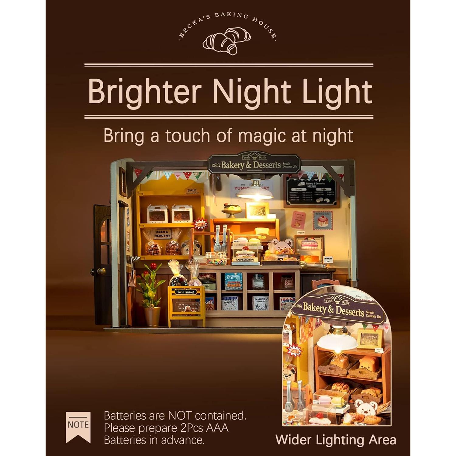 Kit de Casa en Miniatura Rolife DG con Luces LED 21.6x17.8cm