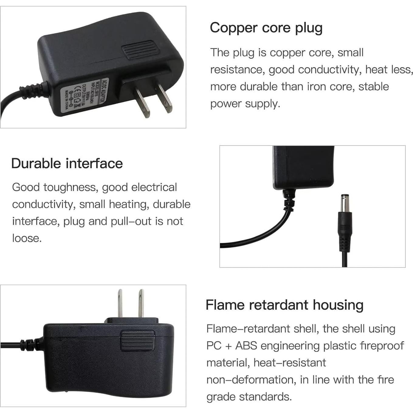 Adaptador de corriente 2.5m YTXXDEUS para impresoras Brother P-touch