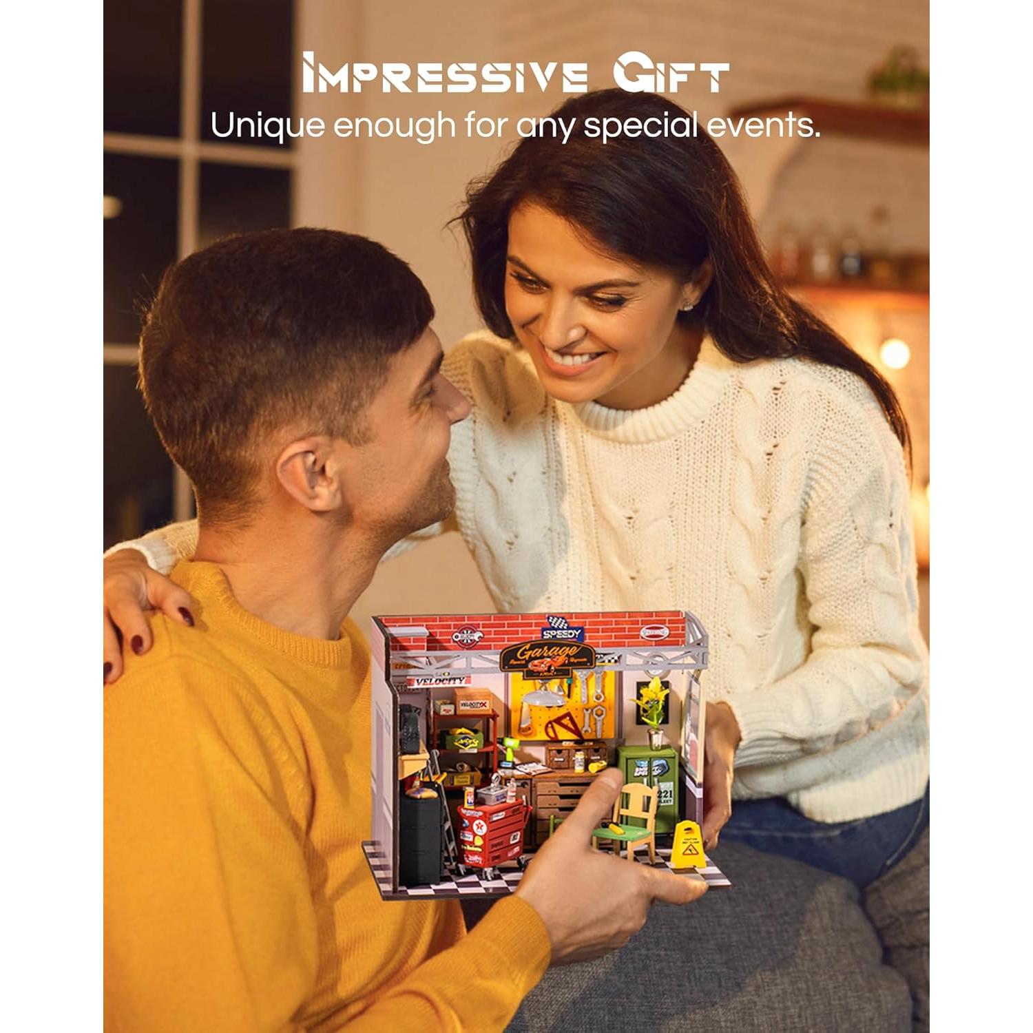 Rolife Kit Casa Miniatura DIY Taller de Garaje 23.9x14.7cm