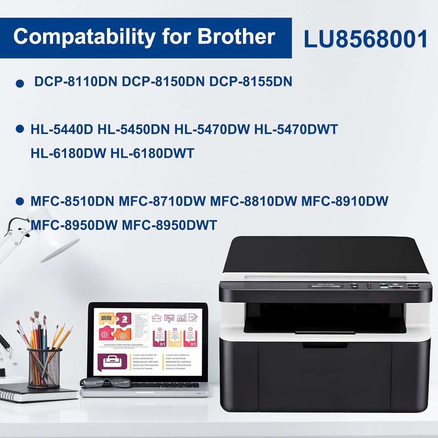 Unidad de Fusor Compatible Verveoy LU8568001 para Brother