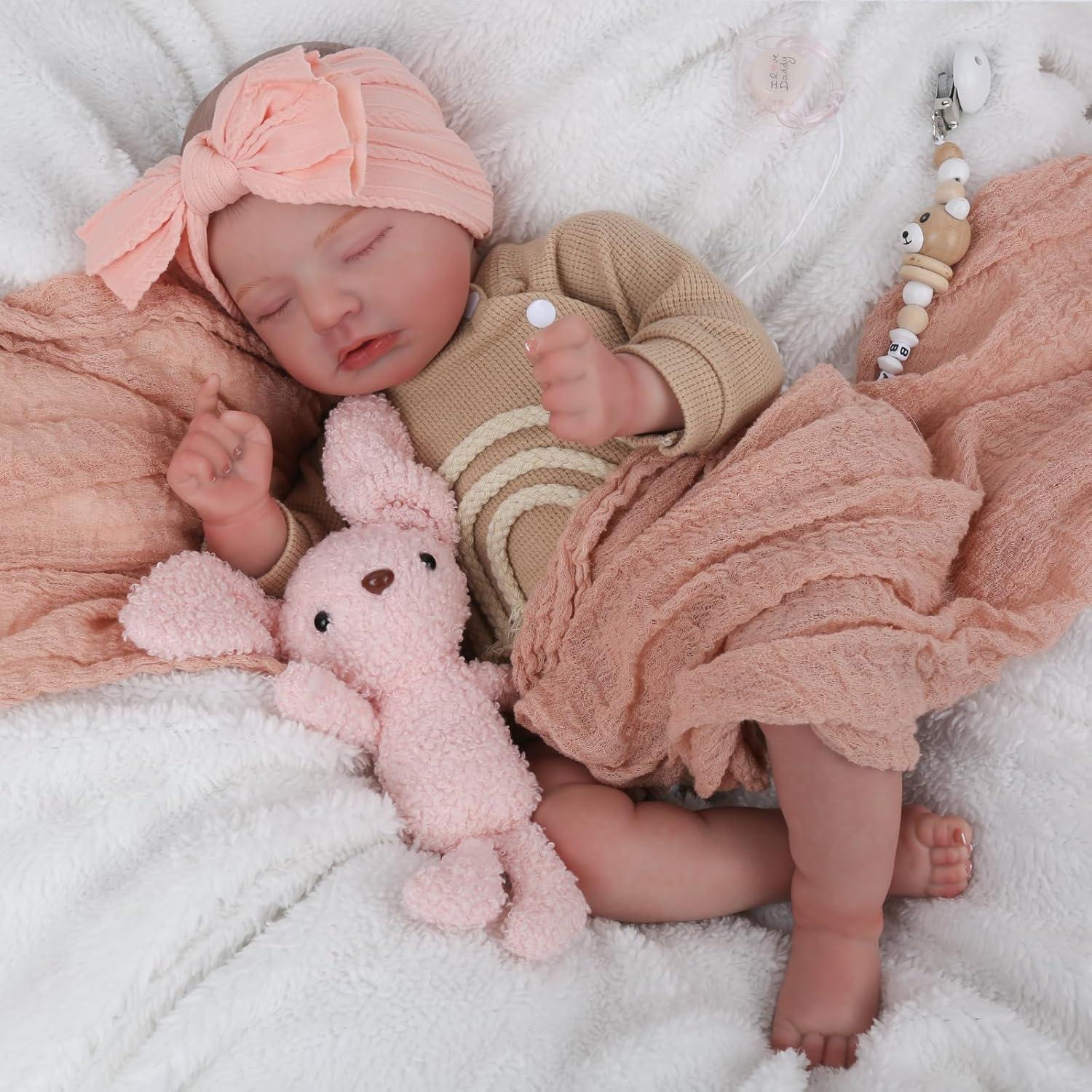 Muñeca Reborn Realista CHAREX 51 cm Ponderada Hecha a Mano