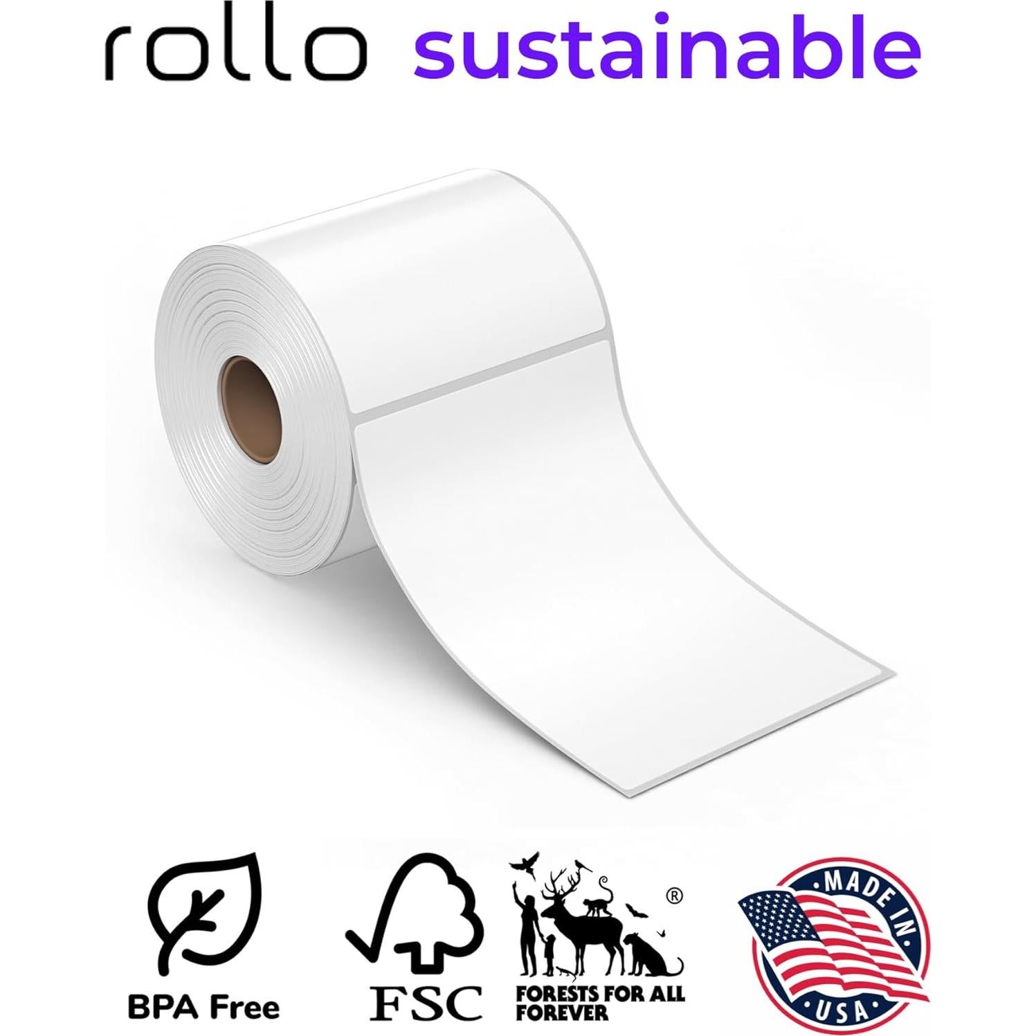 Rollo de Etiquetas Térmicas Rollo 500 Piezas 10x15 cm Adhesivo Fuerte