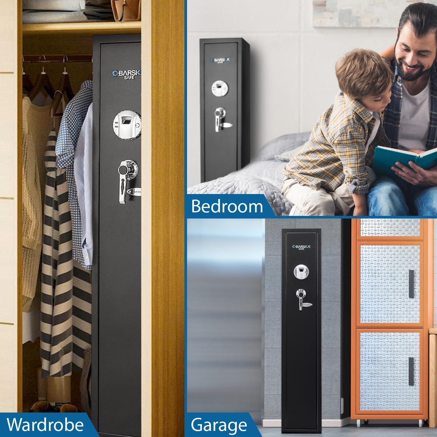 Caja Fuerte Biometrica Barska para Rifles - Acceso Rápido y Silencioso