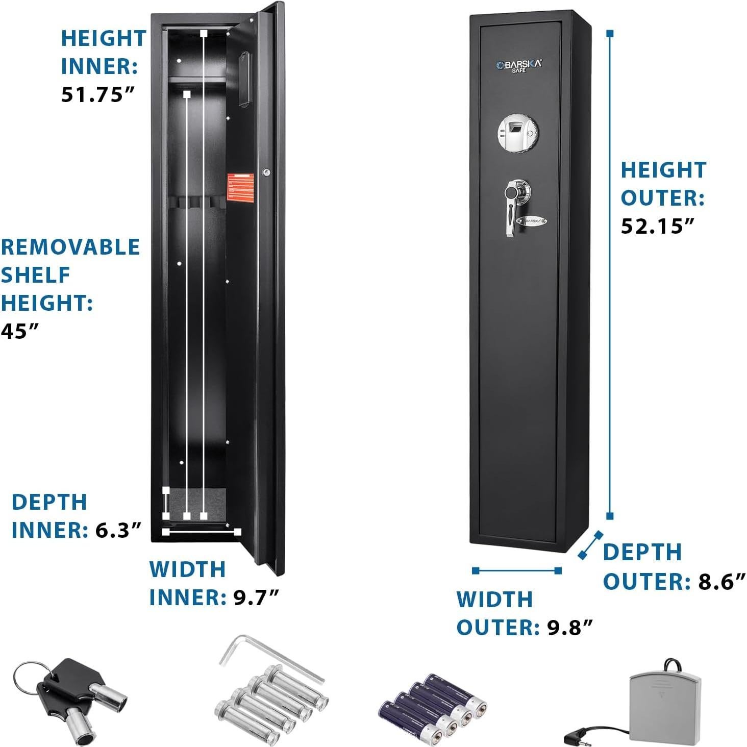 Caja Fuerte Biometrica Barska para Rifles - Acceso Rápido y Silencioso