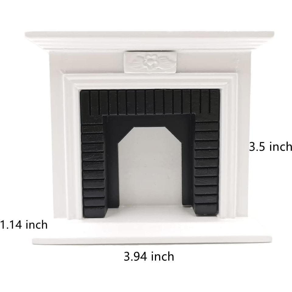 Chimenea de Madera Vintage para Casa de Muñecas 1:12 SXFSE