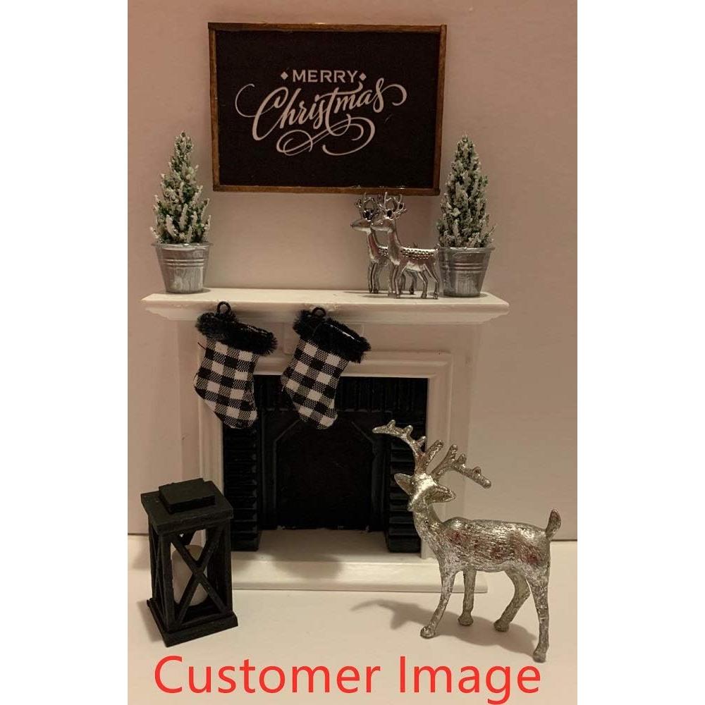 Chimenea de Madera Vintage para Casa de Muñecas 1:12 SXFSE