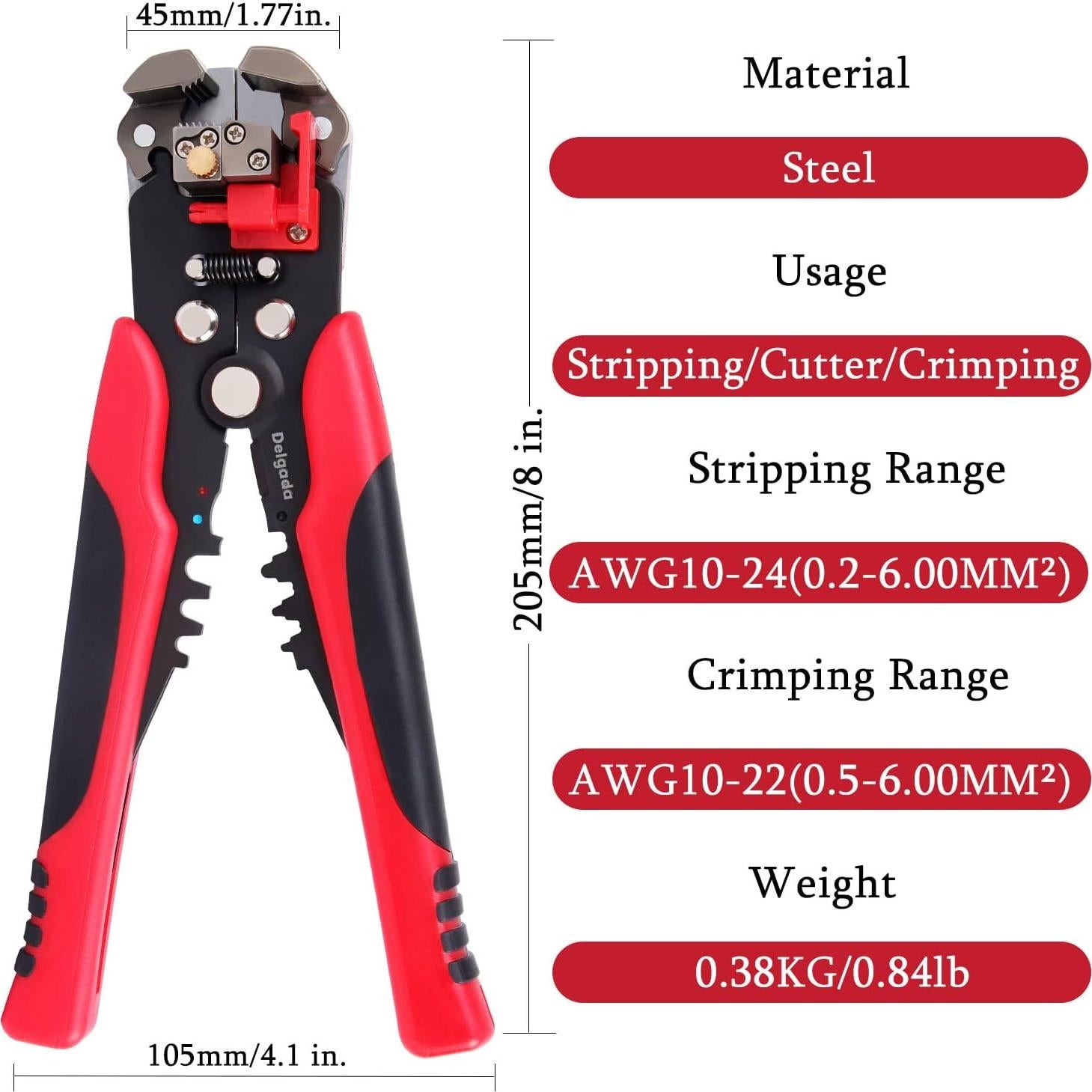 Desforradora de Cables Multifuncional Delgada D-2 0.2-6mm²