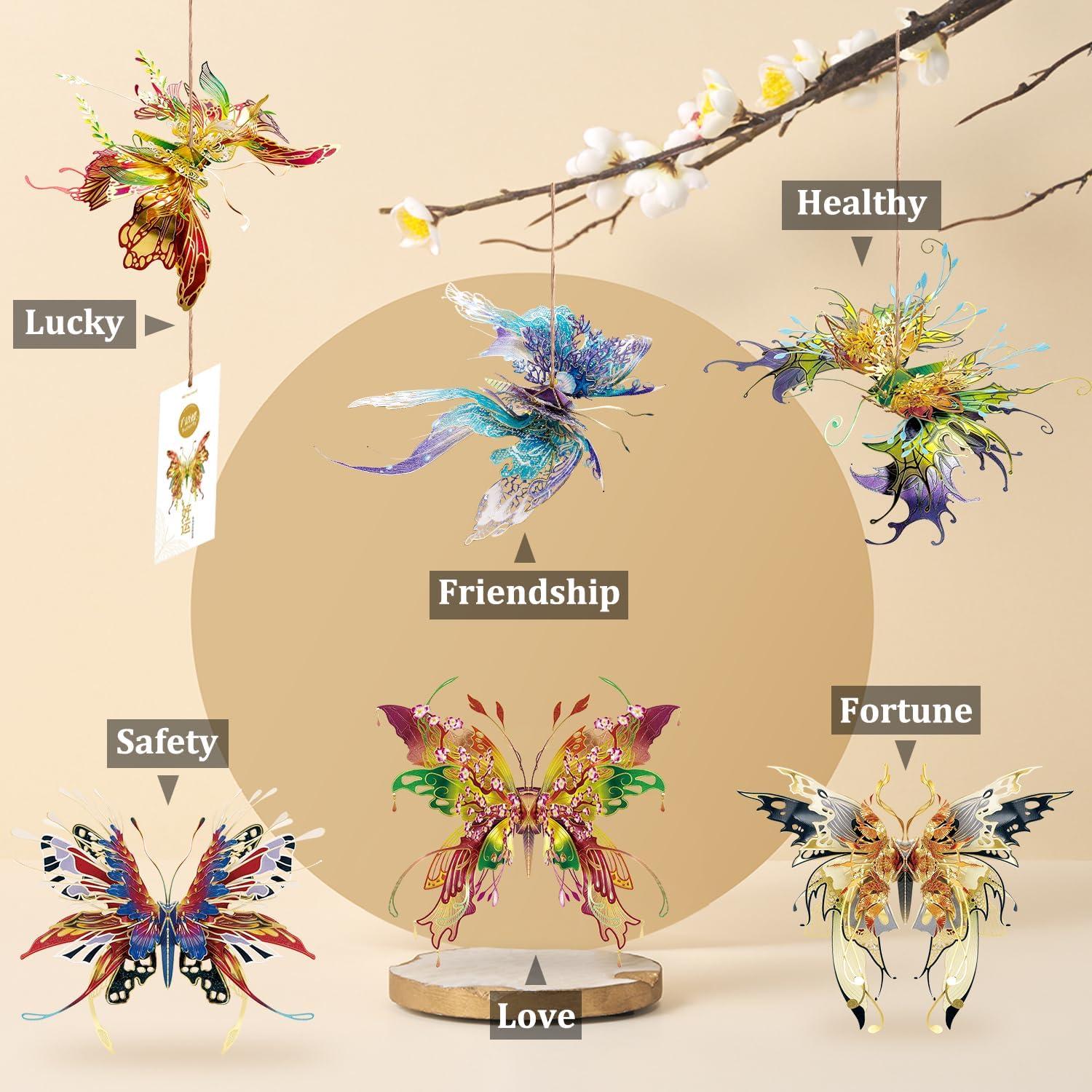 Rompecabezas 3D de Metal Microworld Mariposa Amistad