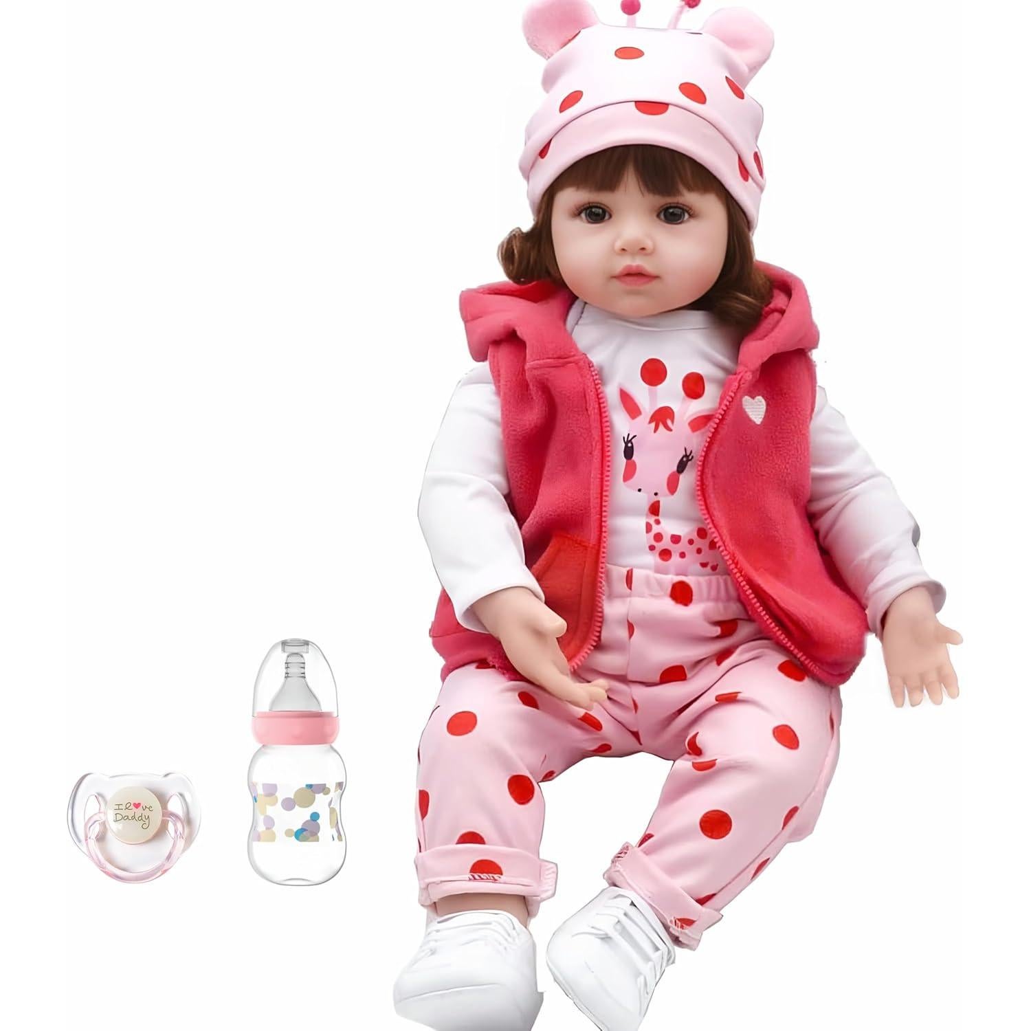 Muñeca Reborn CHAREX 45.72 cm Silicona Suave Accesorios