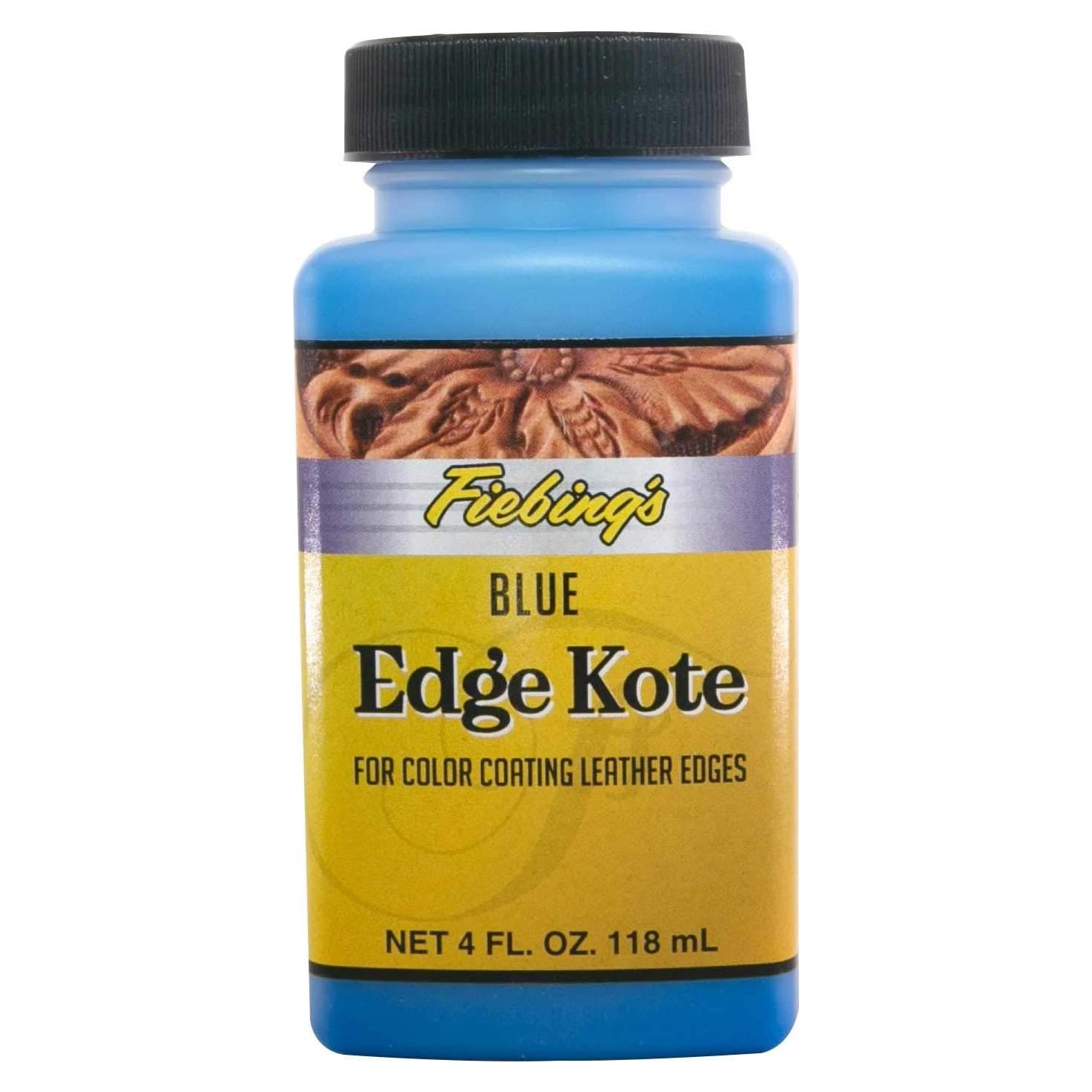 Fiebing's Edge Kote 4 Oz Azul - Colorante para Bordes de Cuero
