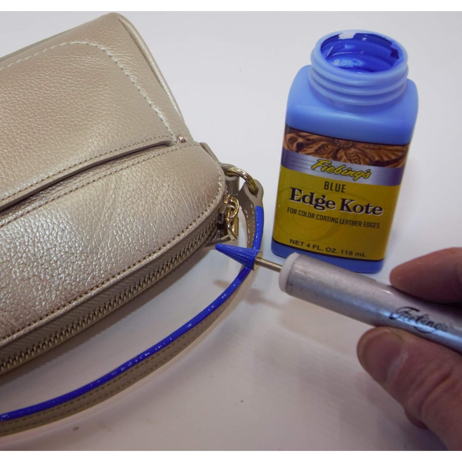 Fiebing's Edge Kote 4 Oz Azul - Colorante para Bordes de Cuero