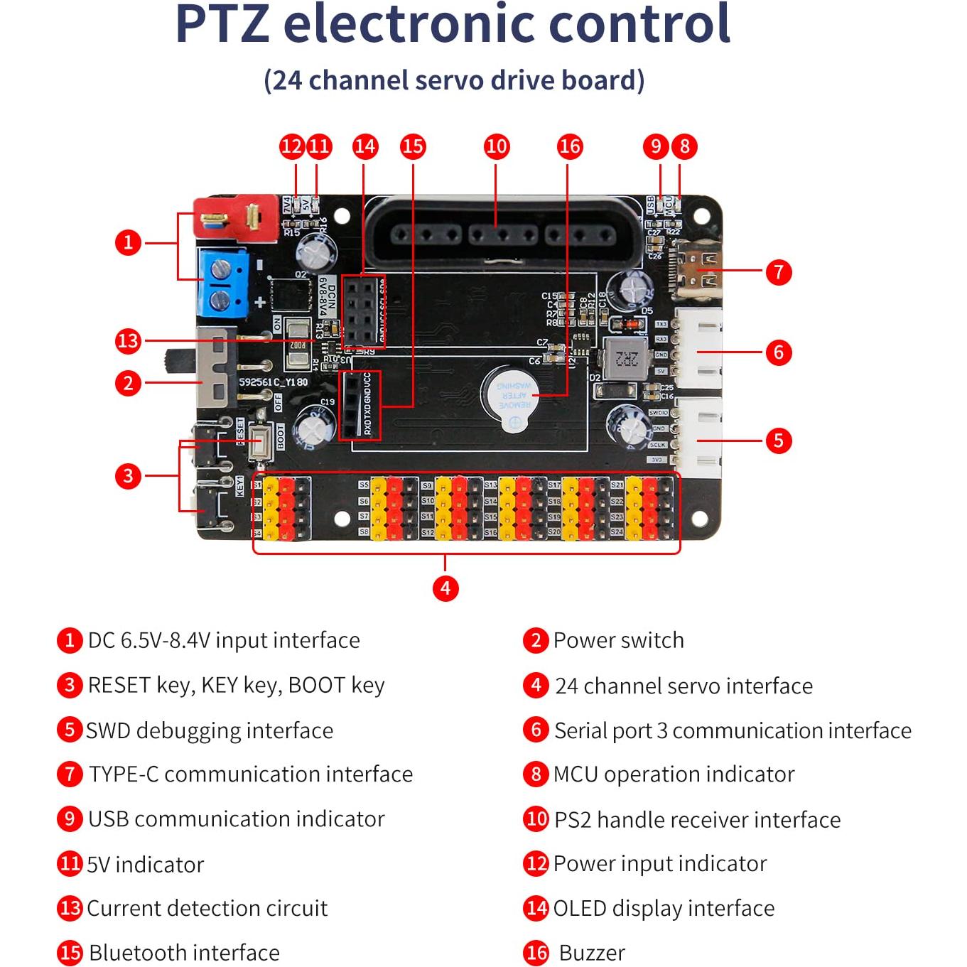 Kit Pan-Tilt Servo 2DOF Yahboom para Robot DIY - Metal 20KG