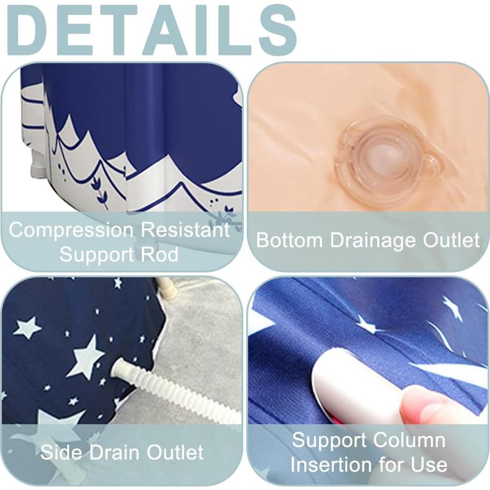 Bañera Plegable Portátil STARBRILLIANT 68.58cm Ballena