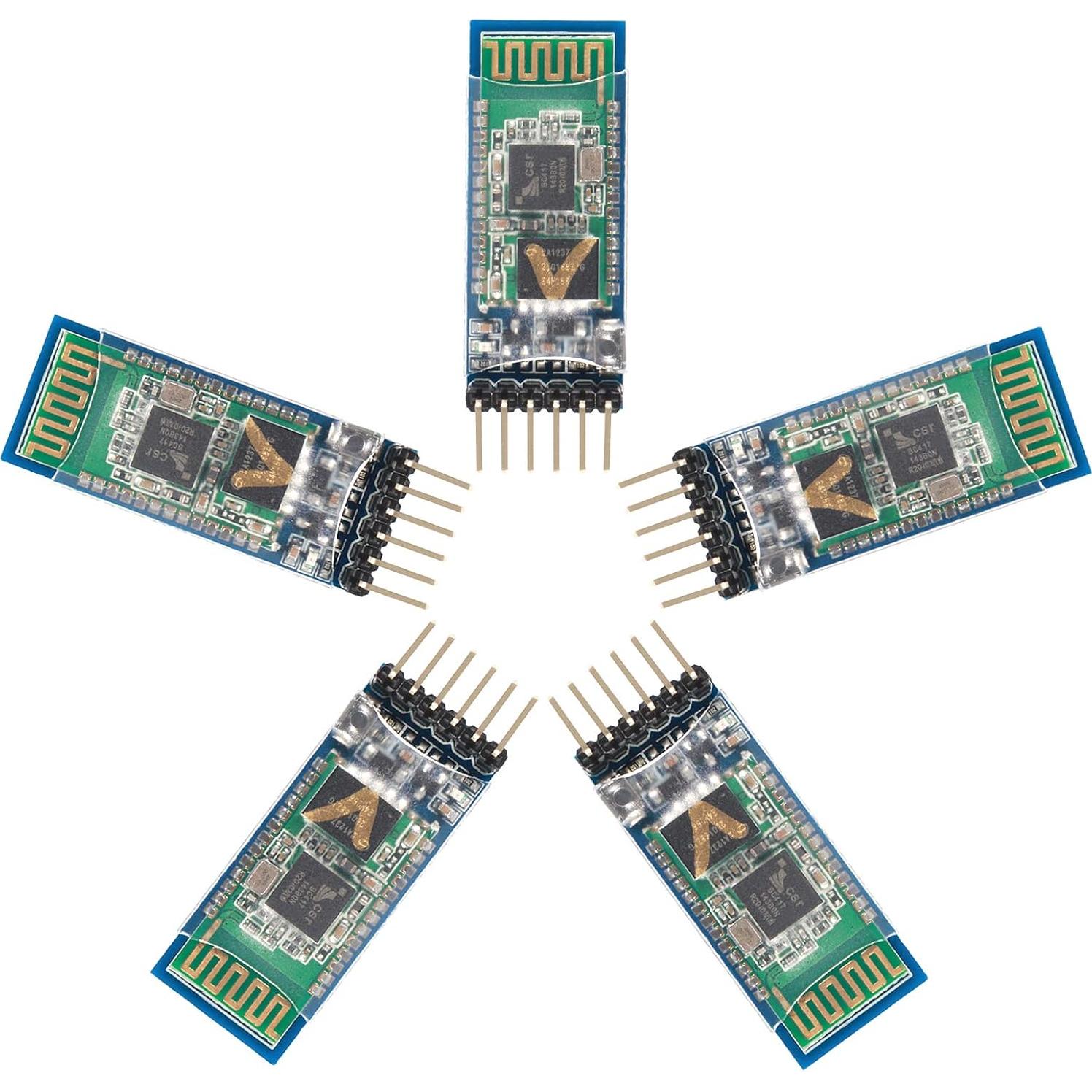 5 Módulos Bluetooth Inalámbricos HC-05 6 Pines 3.6V-6V