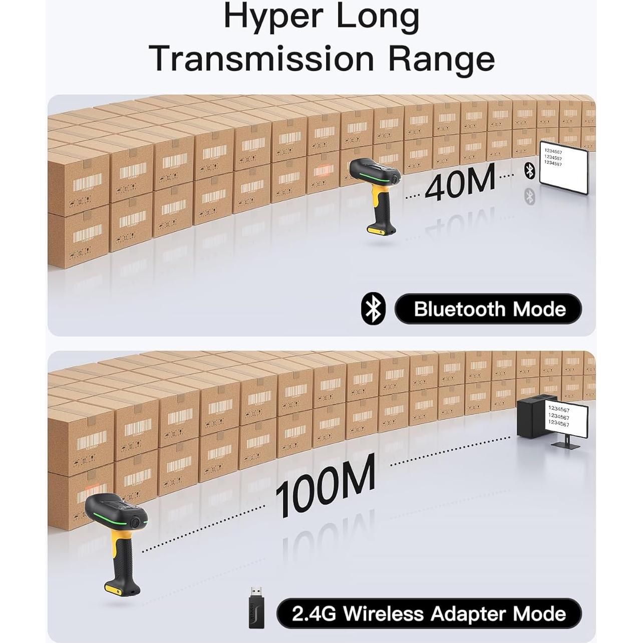 Escáner de Códigos de Barras Inateck BCST-75 IP67 Inalámbrico
