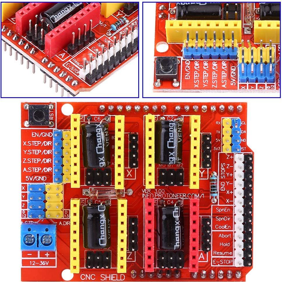 Placa de Expansión CNC V3.0 Haosie + 4 Controladores A4988