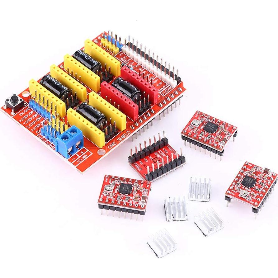 Placa de Expansión CNC V3.0 Haosie + 4 Controladores A4988