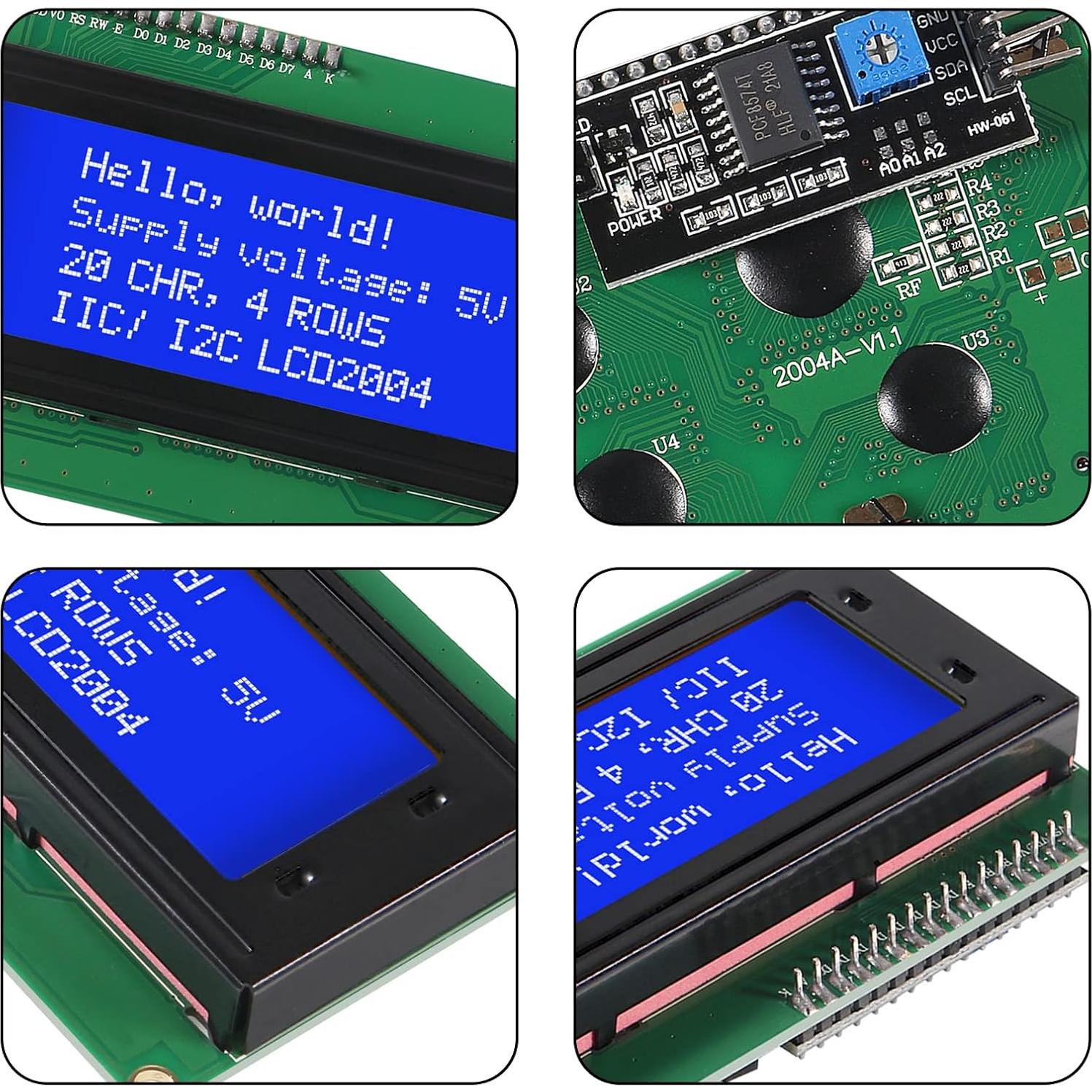 Módulo LCD 2004 Shutao 20x4 Retroiluminación Azul 5V