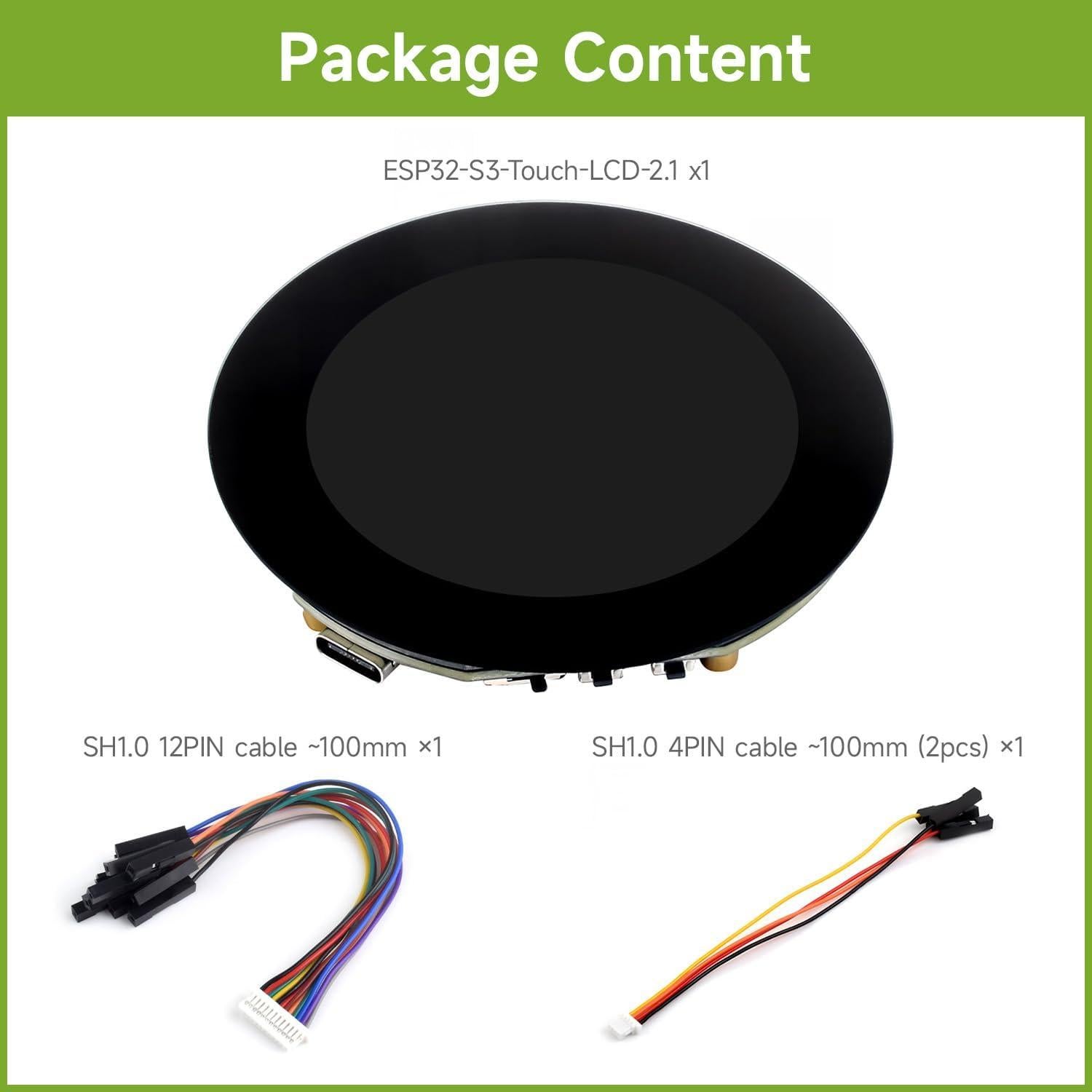 Pantalla Táctil Redonda Waveshare ESP32-S3 2.1" 480x480 Wi-Fi BLE