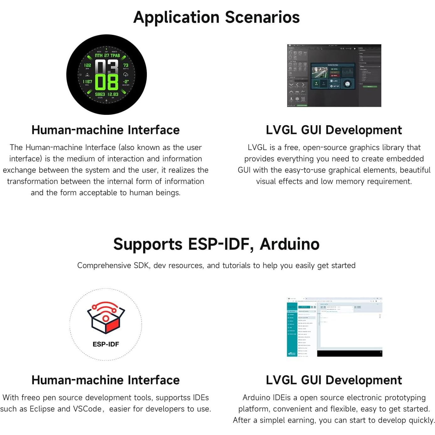 Pantalla Táctil Redonda Waveshare ESP32-S3 2.1" 480x480 Wi-Fi BLE