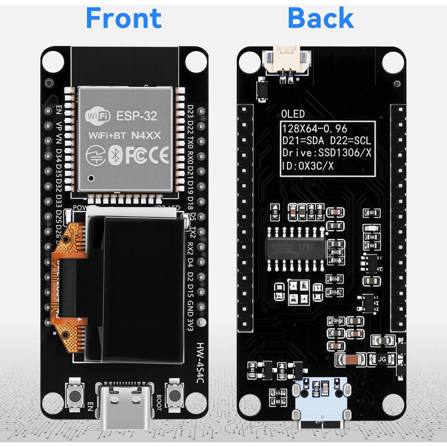 Placa de Desarrollo ESP32 Meshnology con Pantalla OLED 0.96"