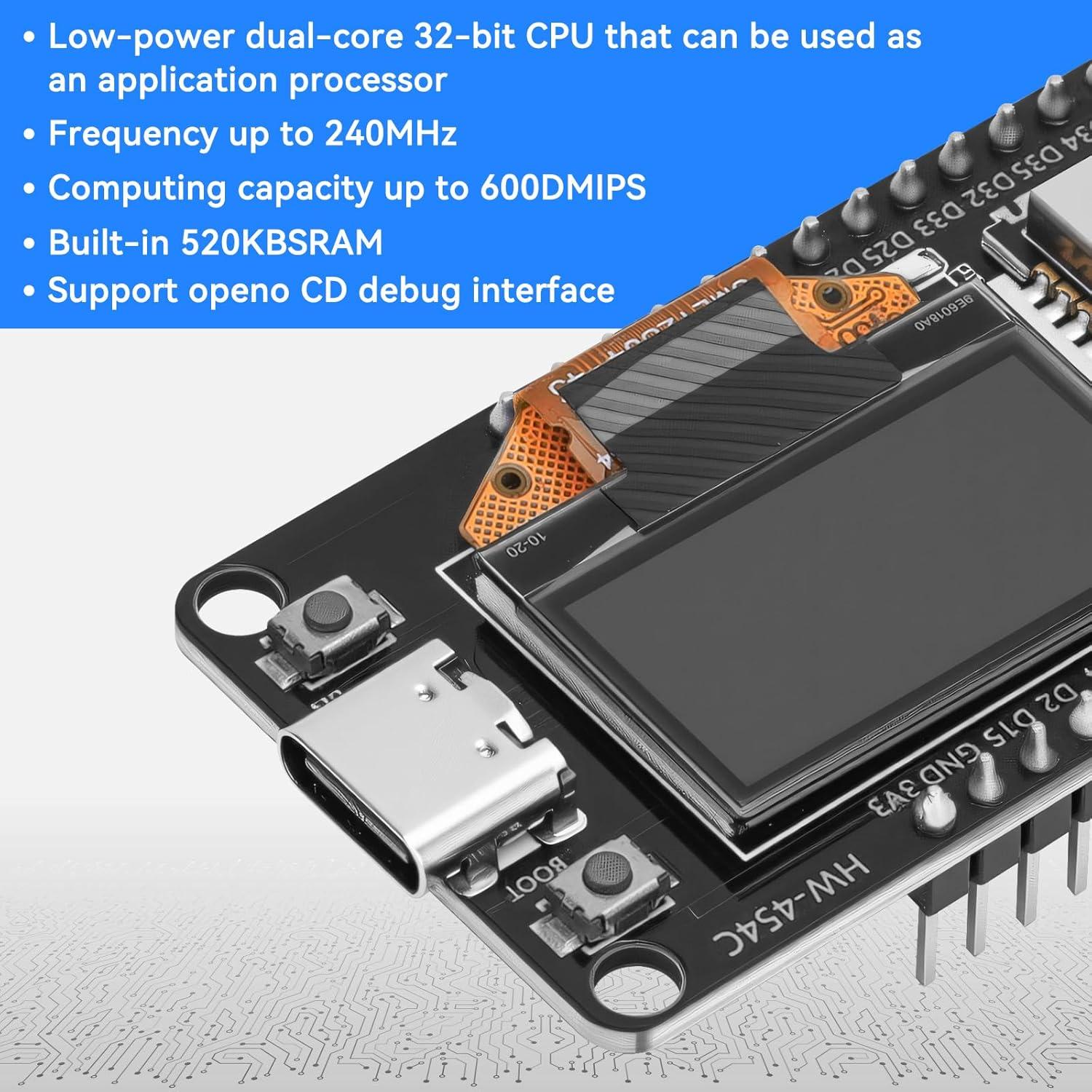 Placa de Desarrollo ESP32 Meshnology con Pantalla OLED 0.96"