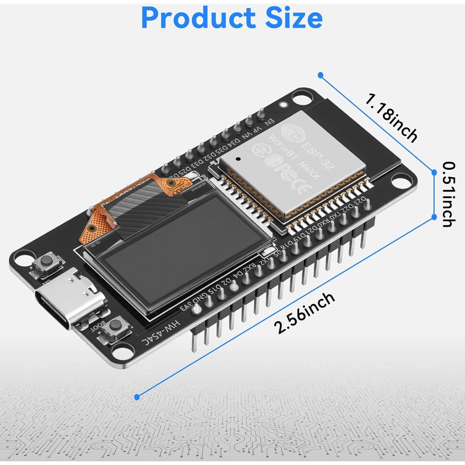 Placa de Desarrollo ESP32 Meshnology con Pantalla OLED 0.96"