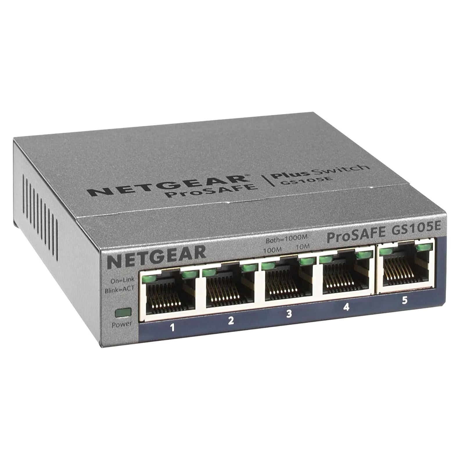 Switch Gestionado NETGEAR GS105Ev2 de 5 Puertos Gigabit