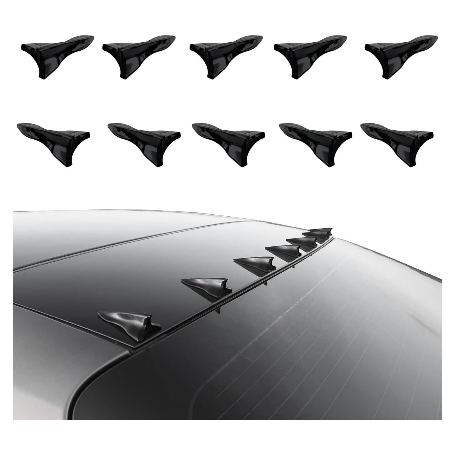 Juego de Difusores de Aleta de Tiburón RGOAANC ABS Negro 10PCS