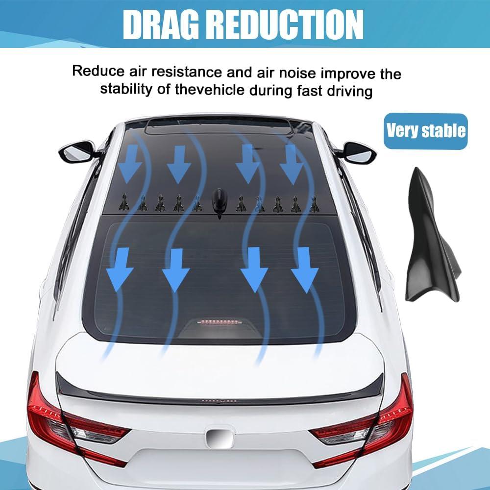 Juego de Difusores de Aleta de Tiburón RGOAANC ABS Negro 10PCS