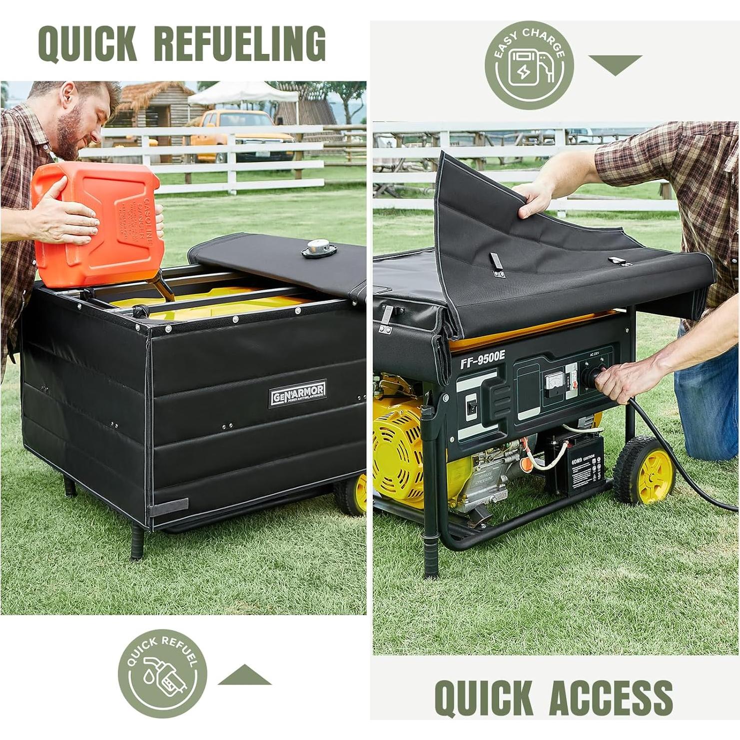 Cubierta de Generador GenArmor Negra Impermeable 4000W-13000W