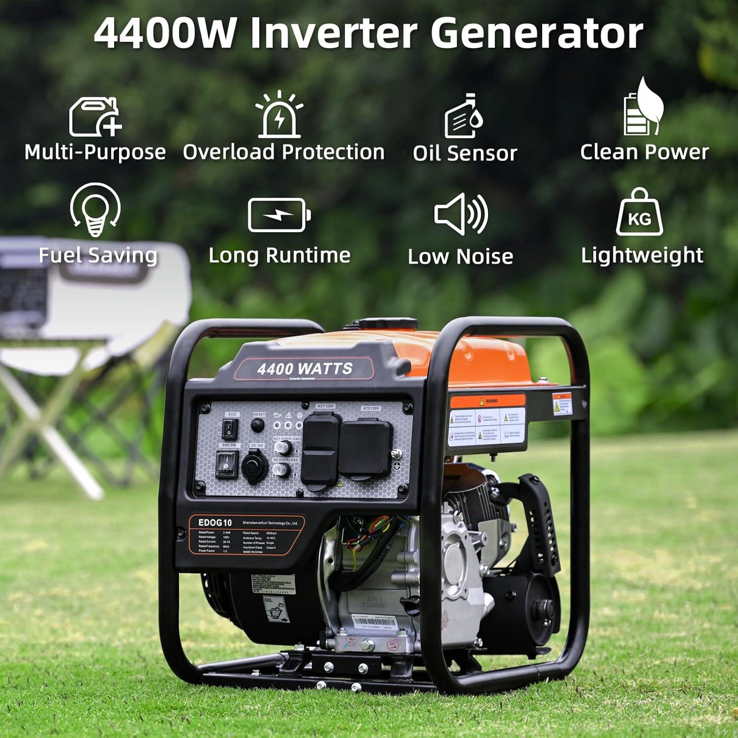 Generador Inversor Oxseryn EDOG10 4400W Gasolina Bajo Ruido