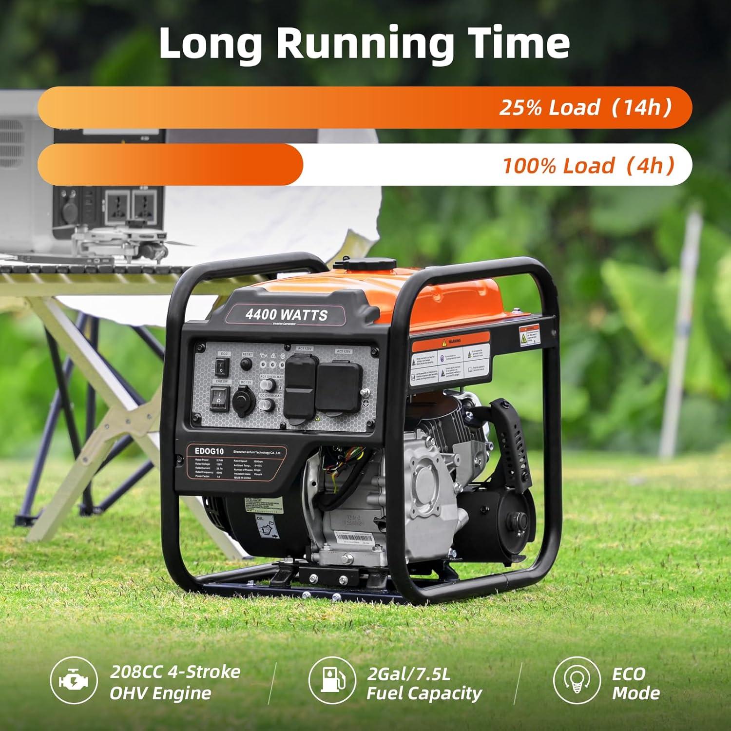 Generador Inversor Oxseryn EDOG10 4400W Gasolina Bajo Ruido