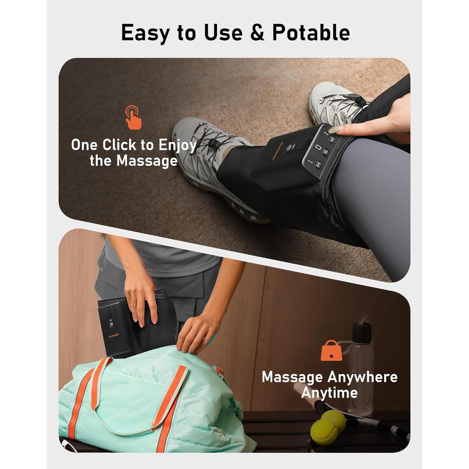 Masajeador de Pantorrillas Inalámbrico QUINEAR con Calor y Compresión