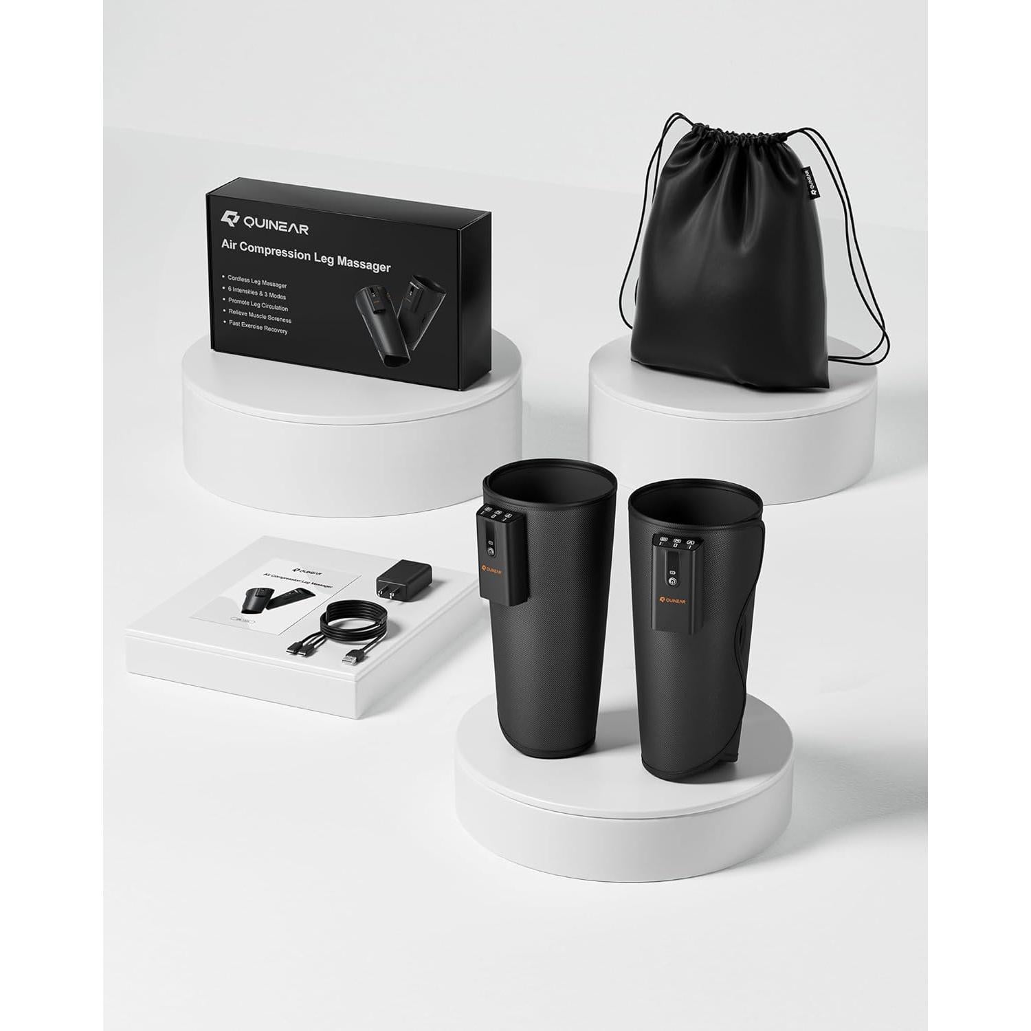 Masajeador de Pantorrillas Inalámbrico QUINEAR con Calor y Compresión