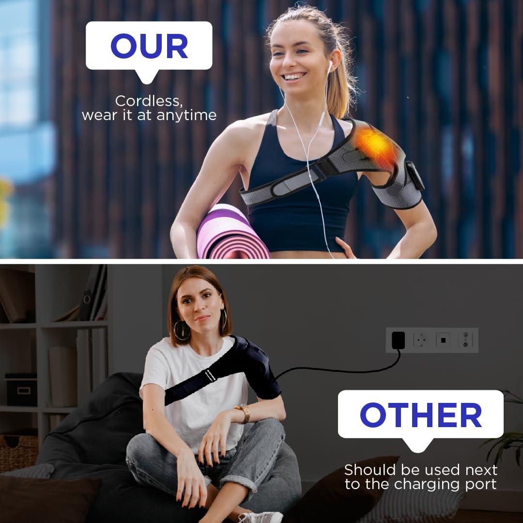 Masajeadora de Hombro Inalámbrica CHILLORA con Calor y Vibración