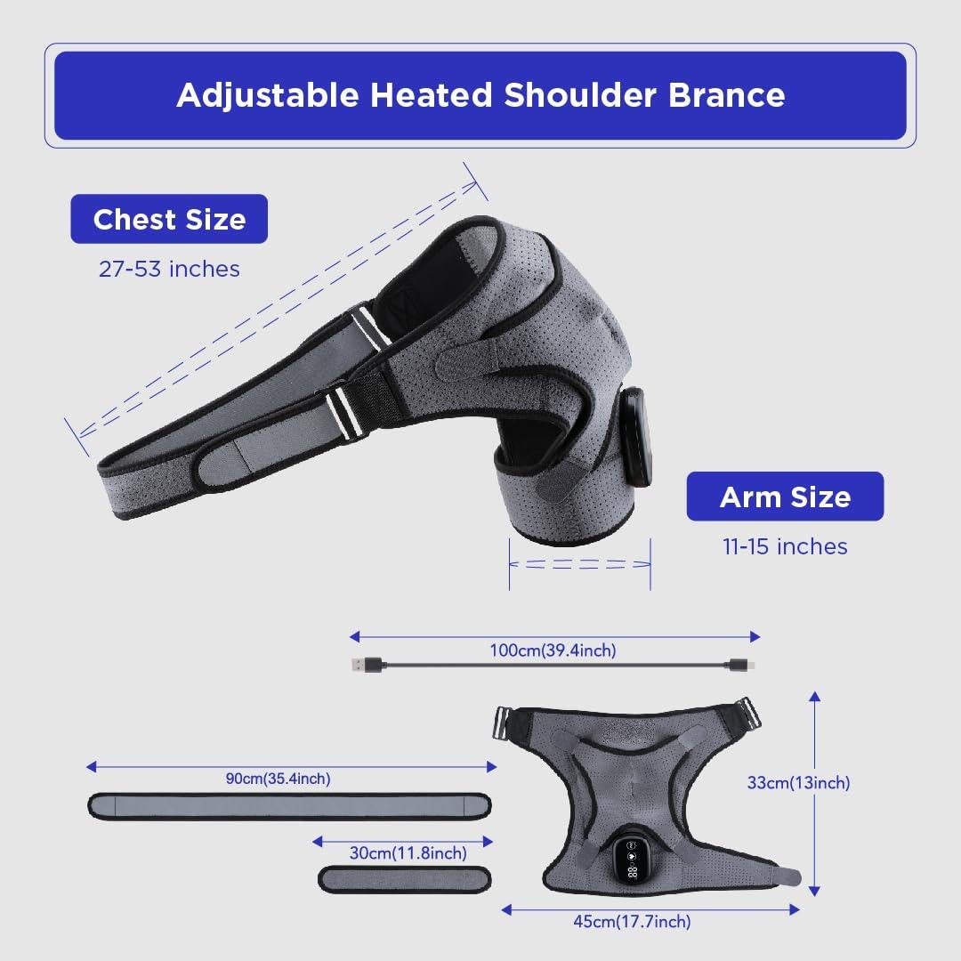 Masajeadora de Hombro Inalámbrica CHILLORA con Calor y Vibración