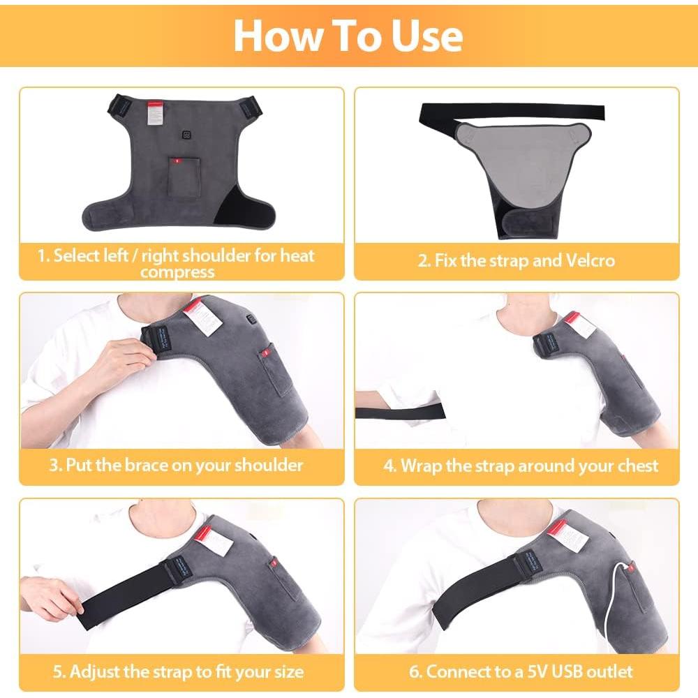 Almohadilla de Calor USB Comfheat para Hombros 3 Niveles